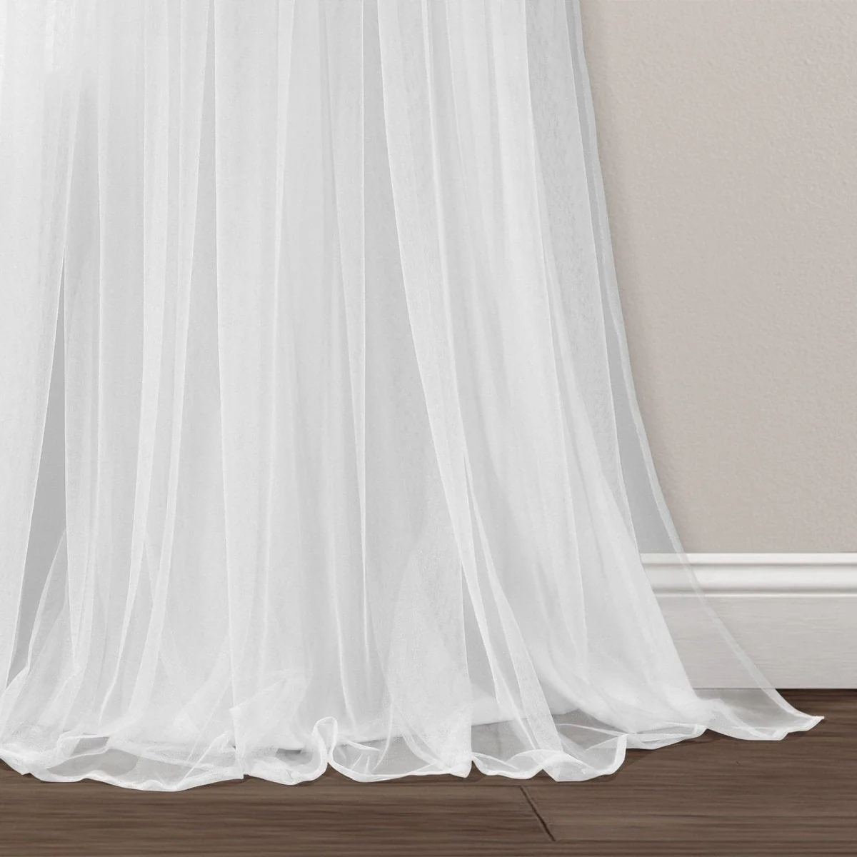 Tulle Skirt Colorblock Window Curtain Panel Set - Image 7