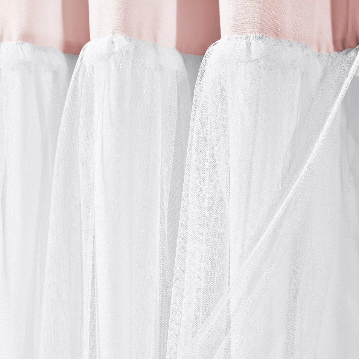 Tulle Skirt Colorblock Window Curtain Panel Set - Image 8