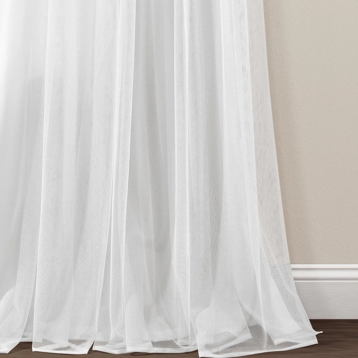 Tulle Skirt Solid Window Curtain Panel Set - Image 14