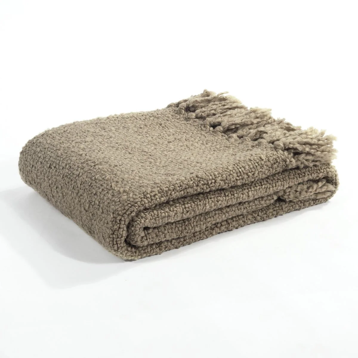 Tulum Boucle Textured Woven Fringed Throw Blanket - Image 5