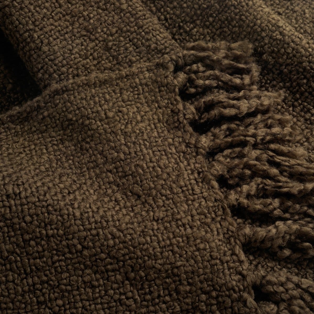 Tulum Boucle Textured Woven Fringed Throw Blanket - Image 9