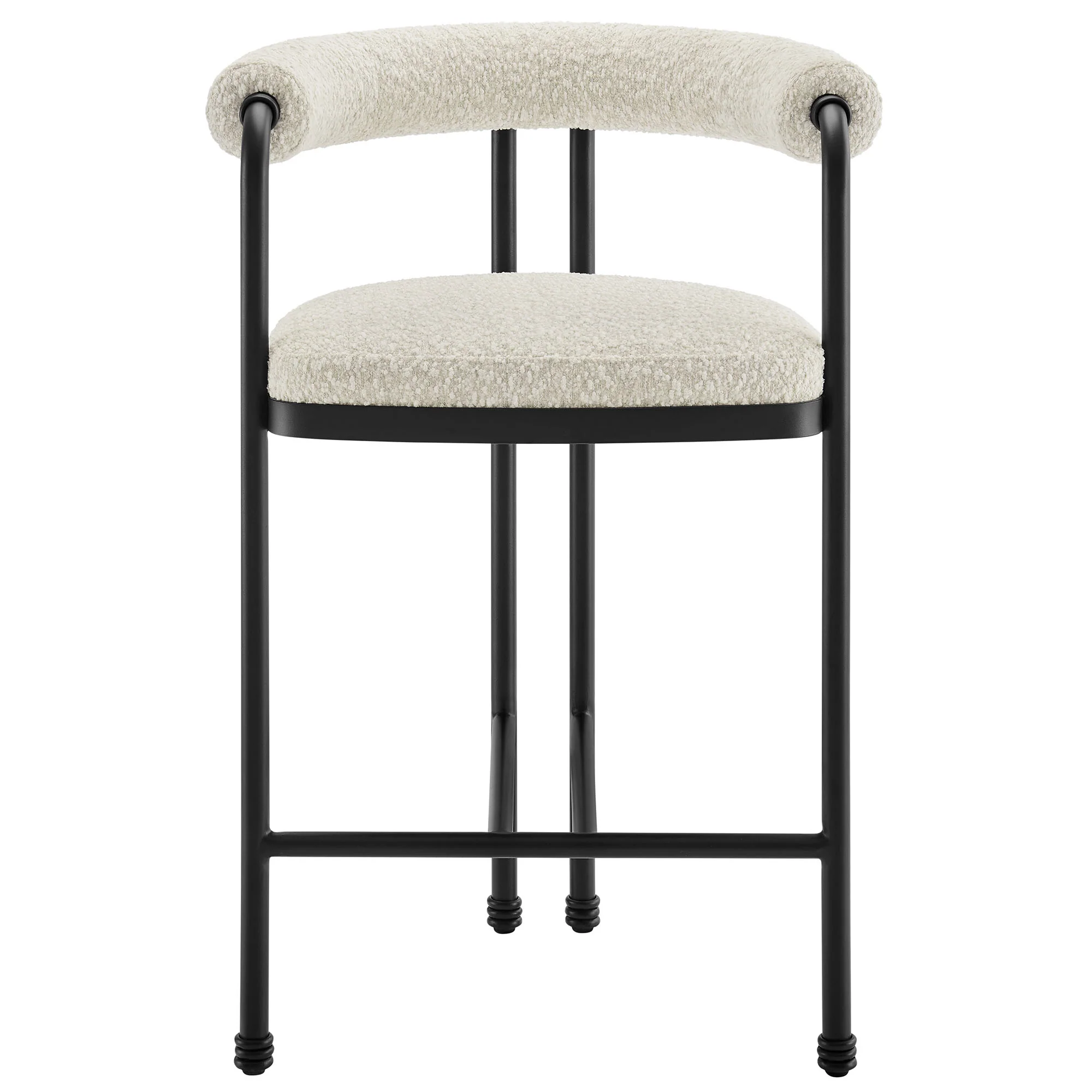 Turin Curved Back Boucle and Metal Counter Stool by Modway - Image 6