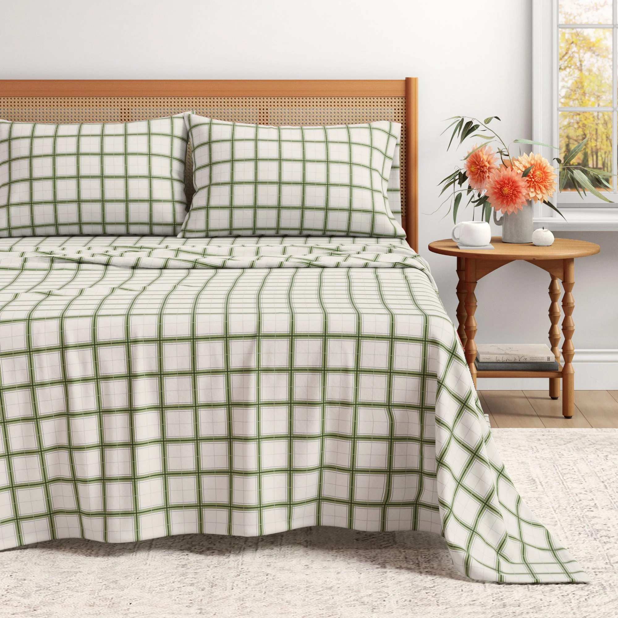 Turkish Cotton Flannel Sheet Set - Plaid & Stripe Collection - Image 13