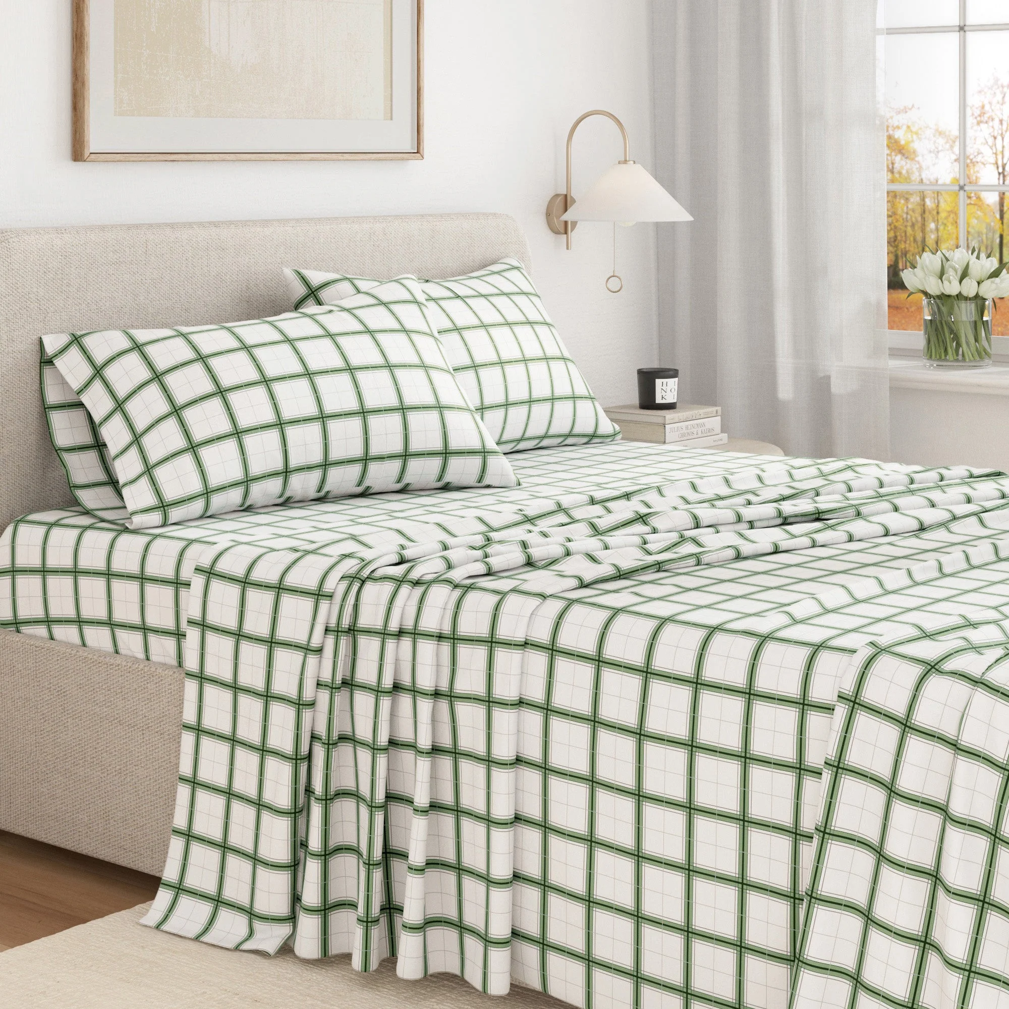 Turkish Cotton Flannel Sheet Set - Plaid & Stripe Collection - Image 17