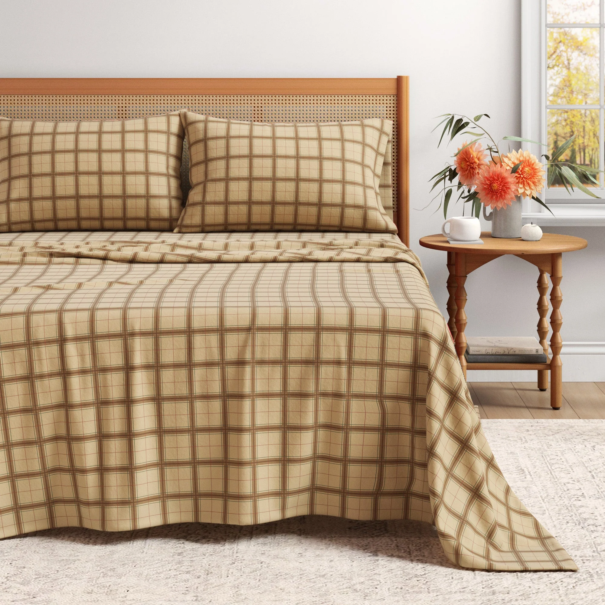 Turkish Cotton Flannel Sheet Set - Plaid & Stripe Collection - Image 19