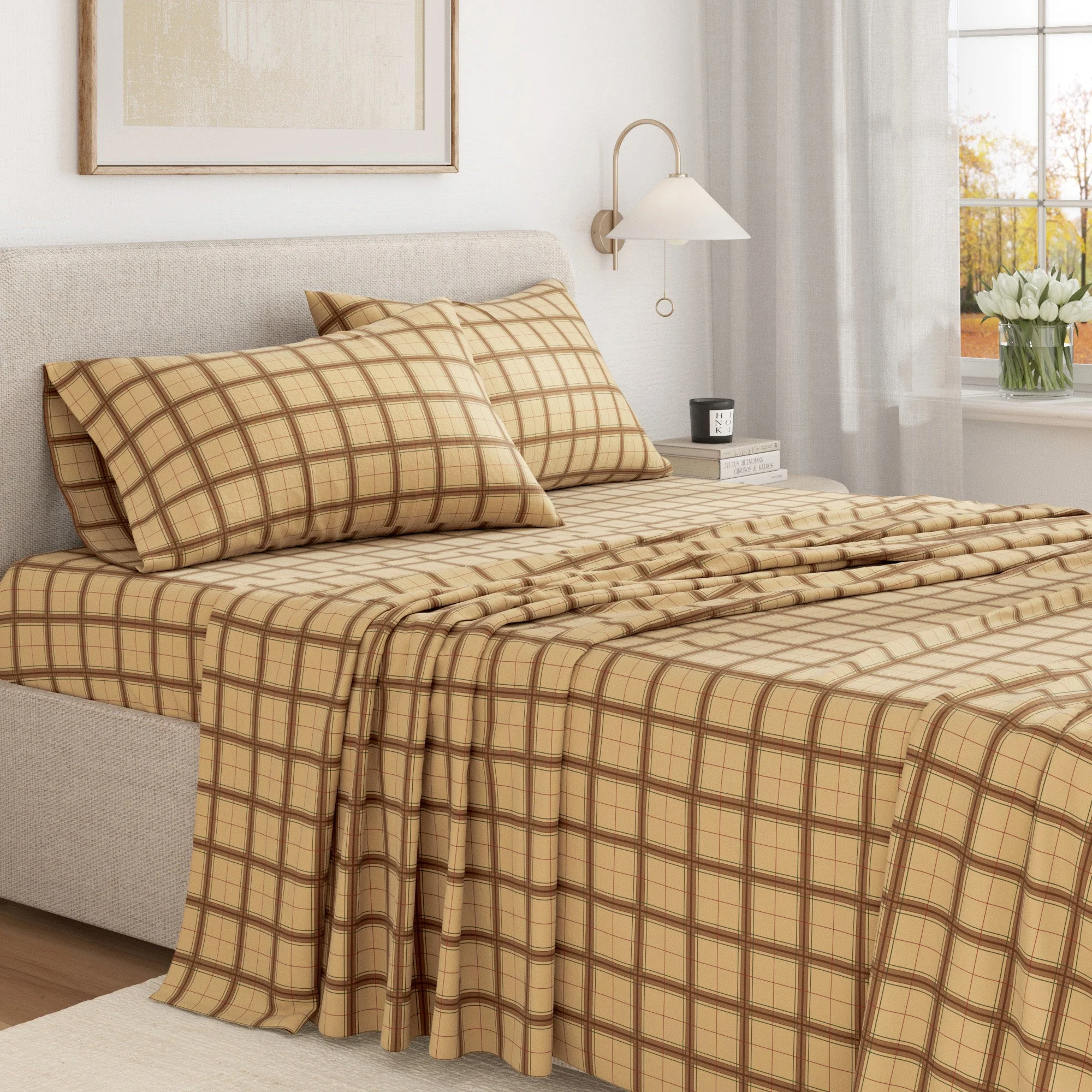 Turkish Cotton Flannel Sheet Set - Plaid & Stripe Collection - Image 23