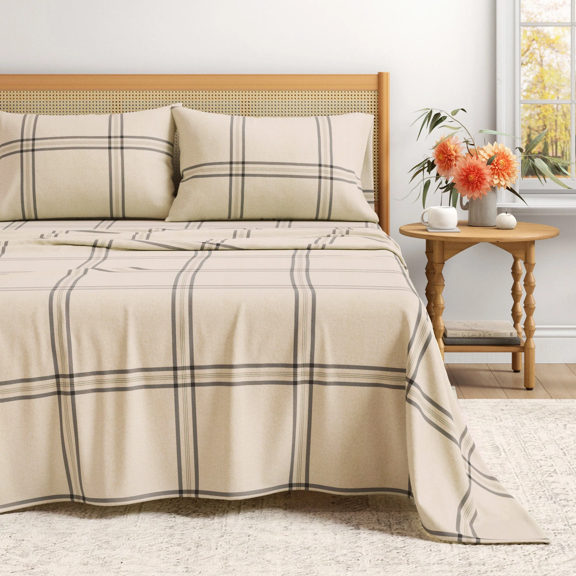 Turkish Cotton Flannel Sheet Set - Plaid & Stripe Collection - Image 7