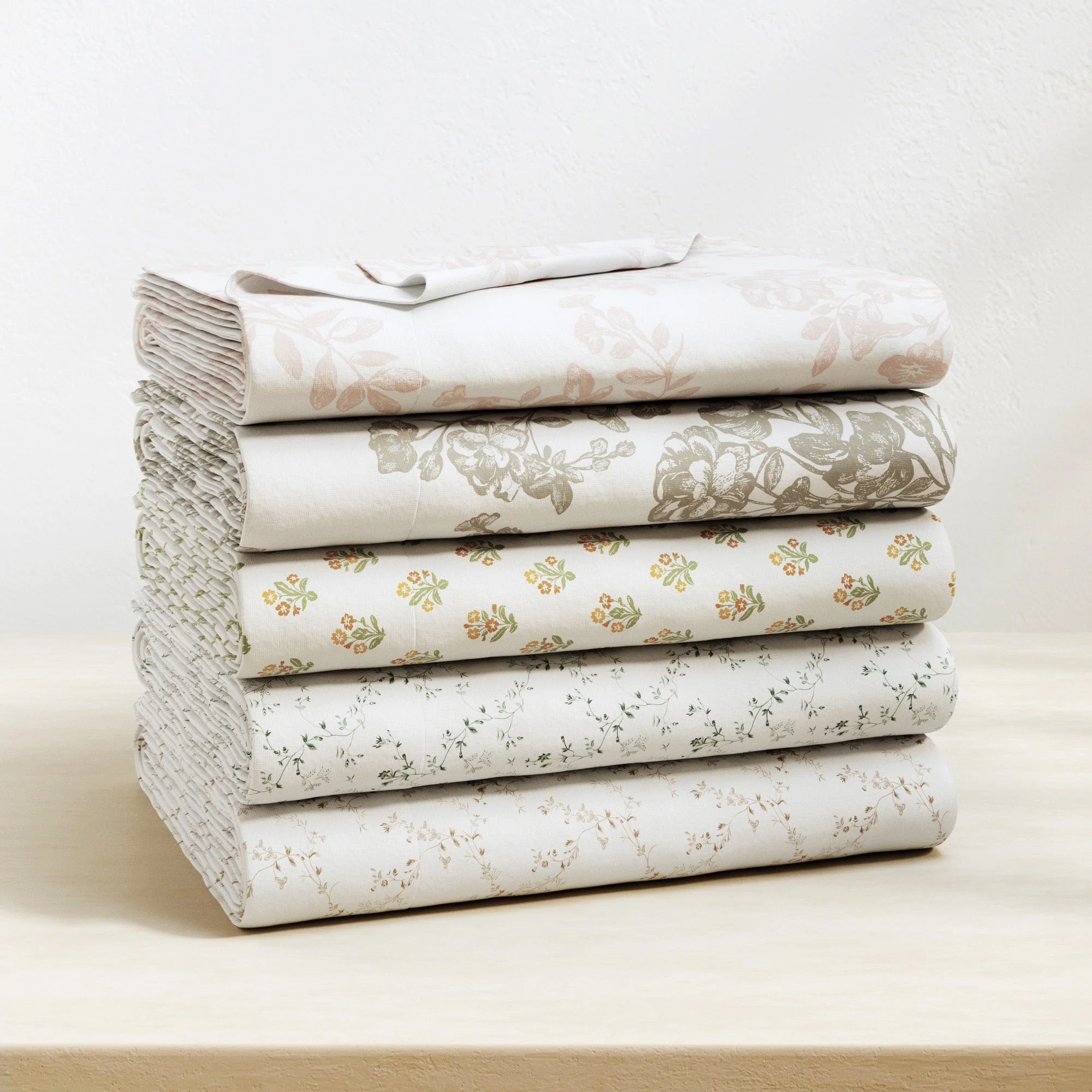 Turkish Cotton Flannel Sheet Set - Winter Floral Collection - Image 18