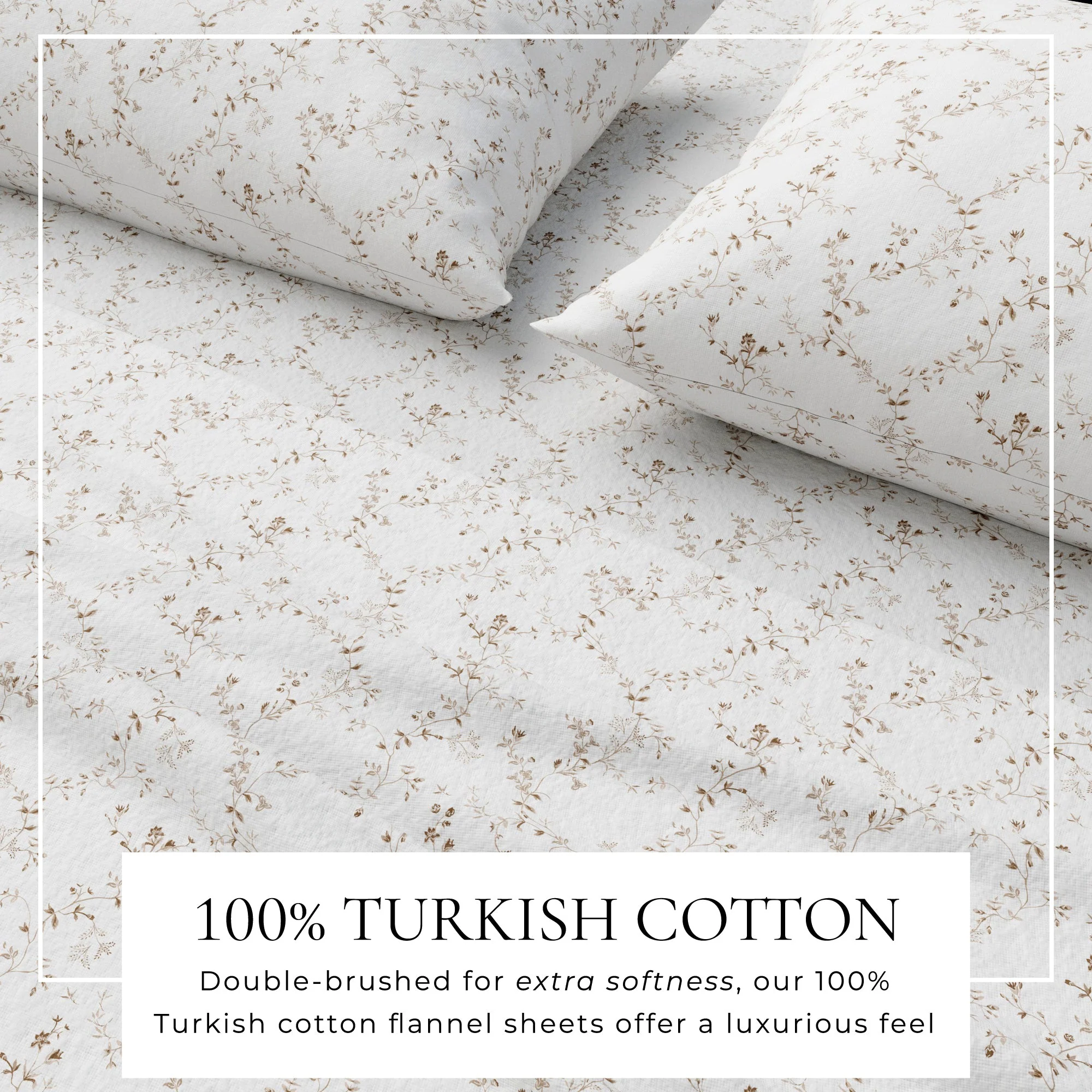 Turkish Cotton Flannel Sheet Set - Winter Floral Collection - Image 20