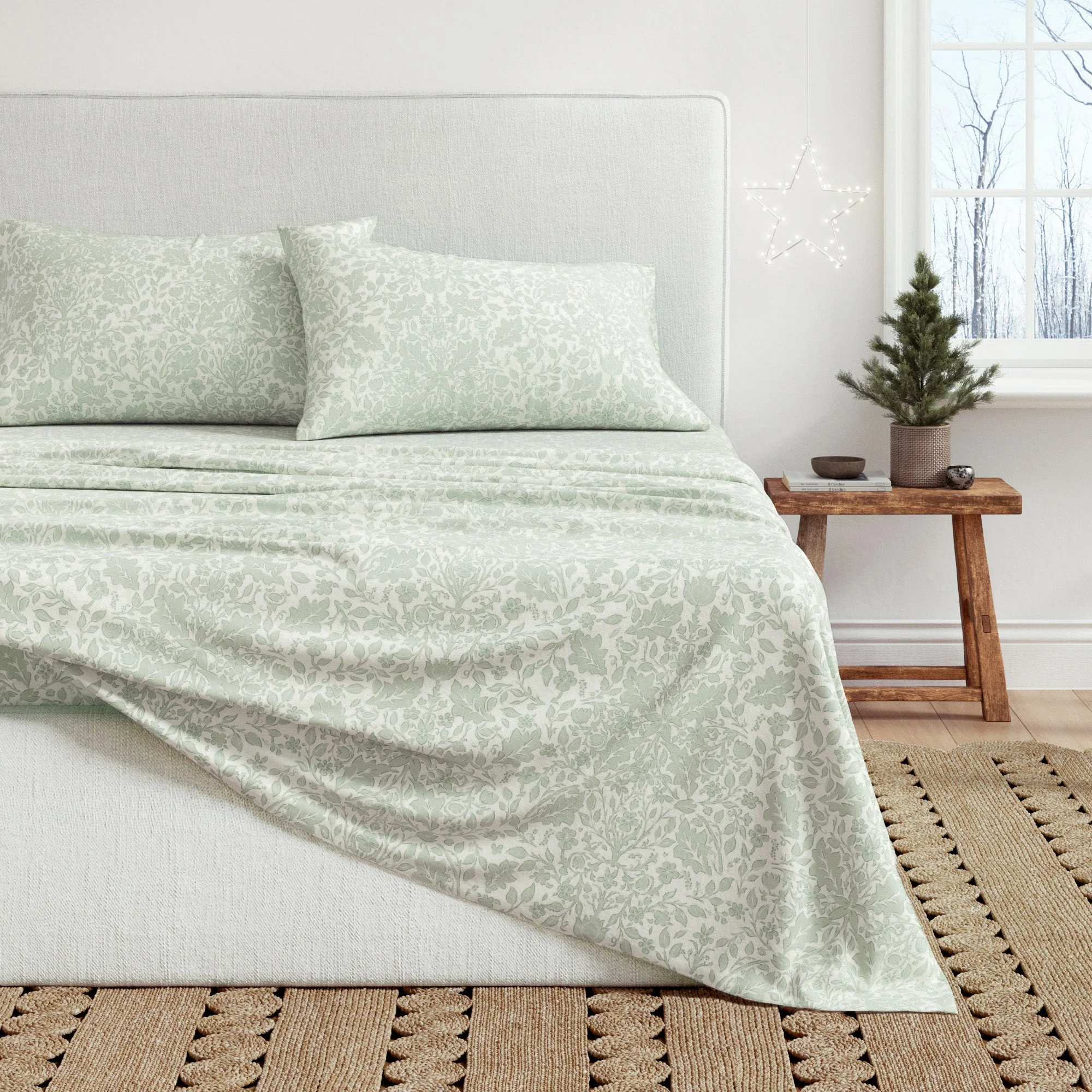 Turkish Cotton Flannel Sheet Set - Winter Floral Collection - Image 25