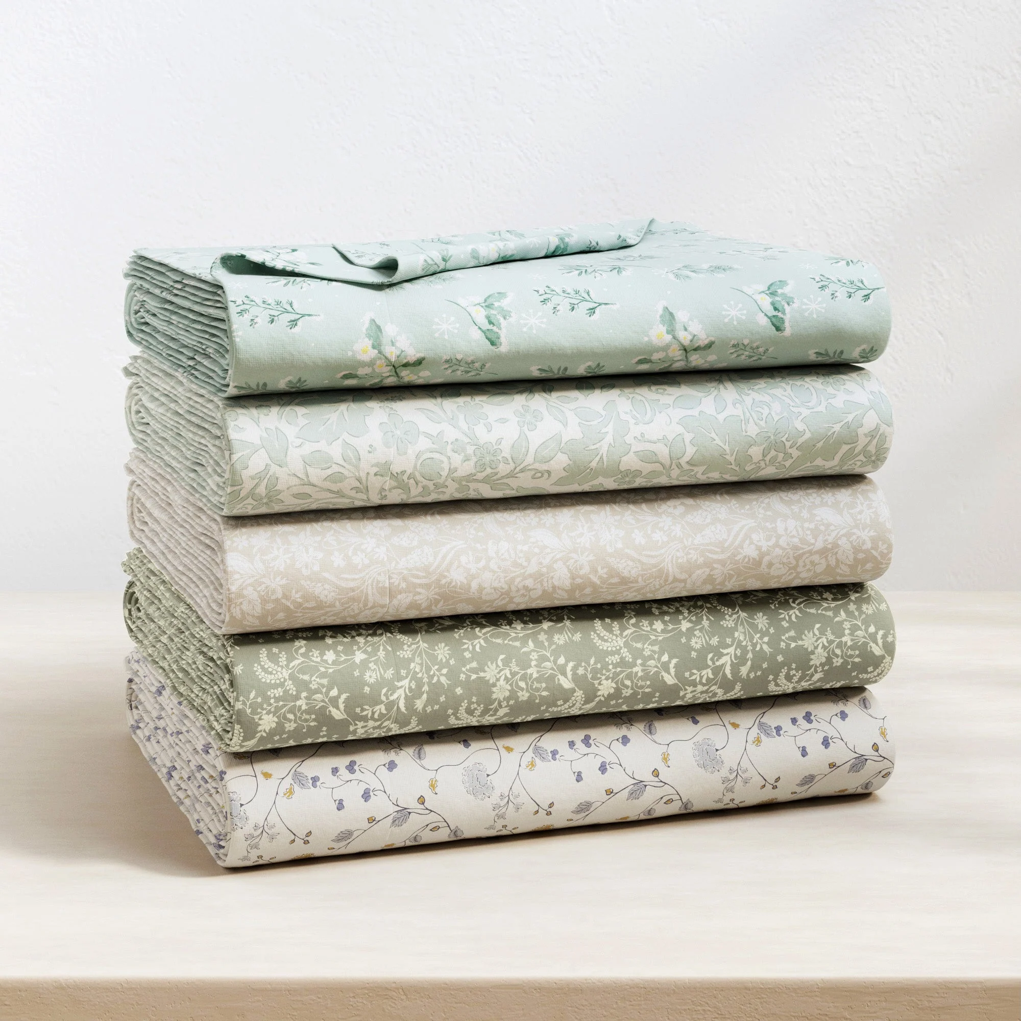 Turkish Cotton Flannel Sheet Set - Winter Floral Collection - Image 30