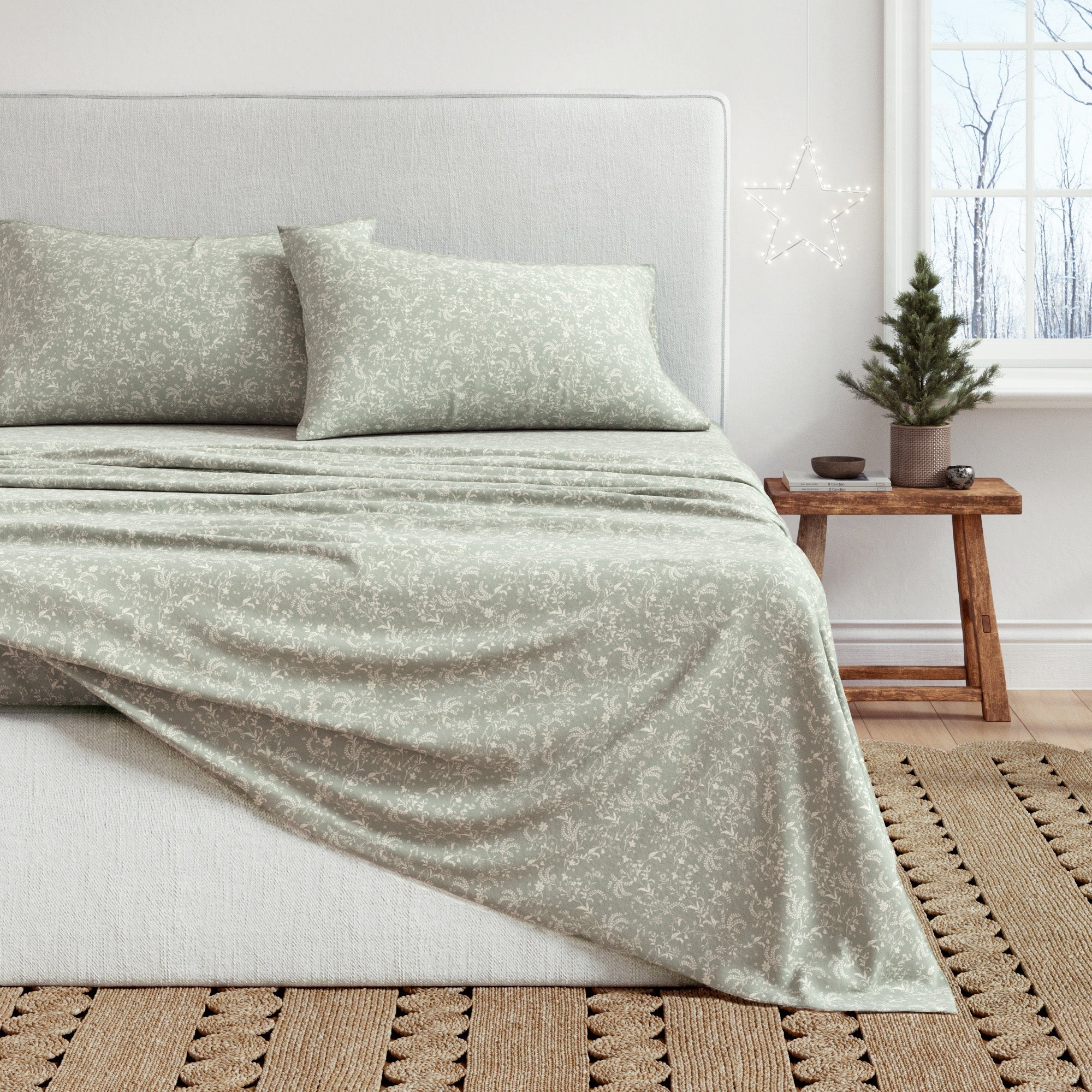 Turkish Cotton Flannel Sheet Set - Winter Floral Collection - Image 31