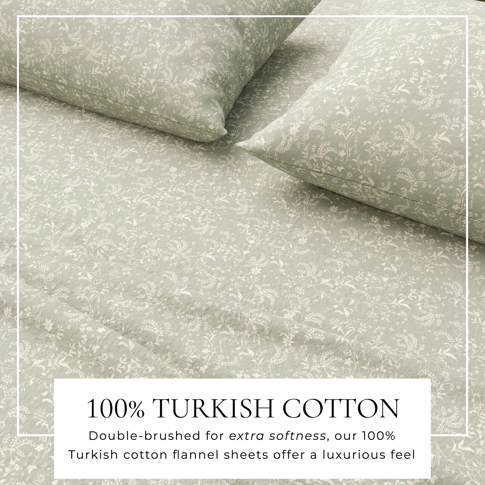 Turkish Cotton Flannel Sheet Set - Winter Floral Collection - Image 32