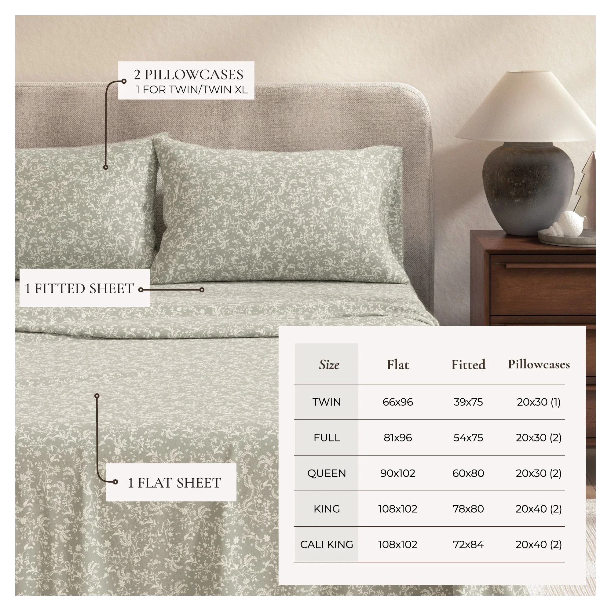 Turkish Cotton Flannel Sheet Set - Winter Floral Collection - Image 33