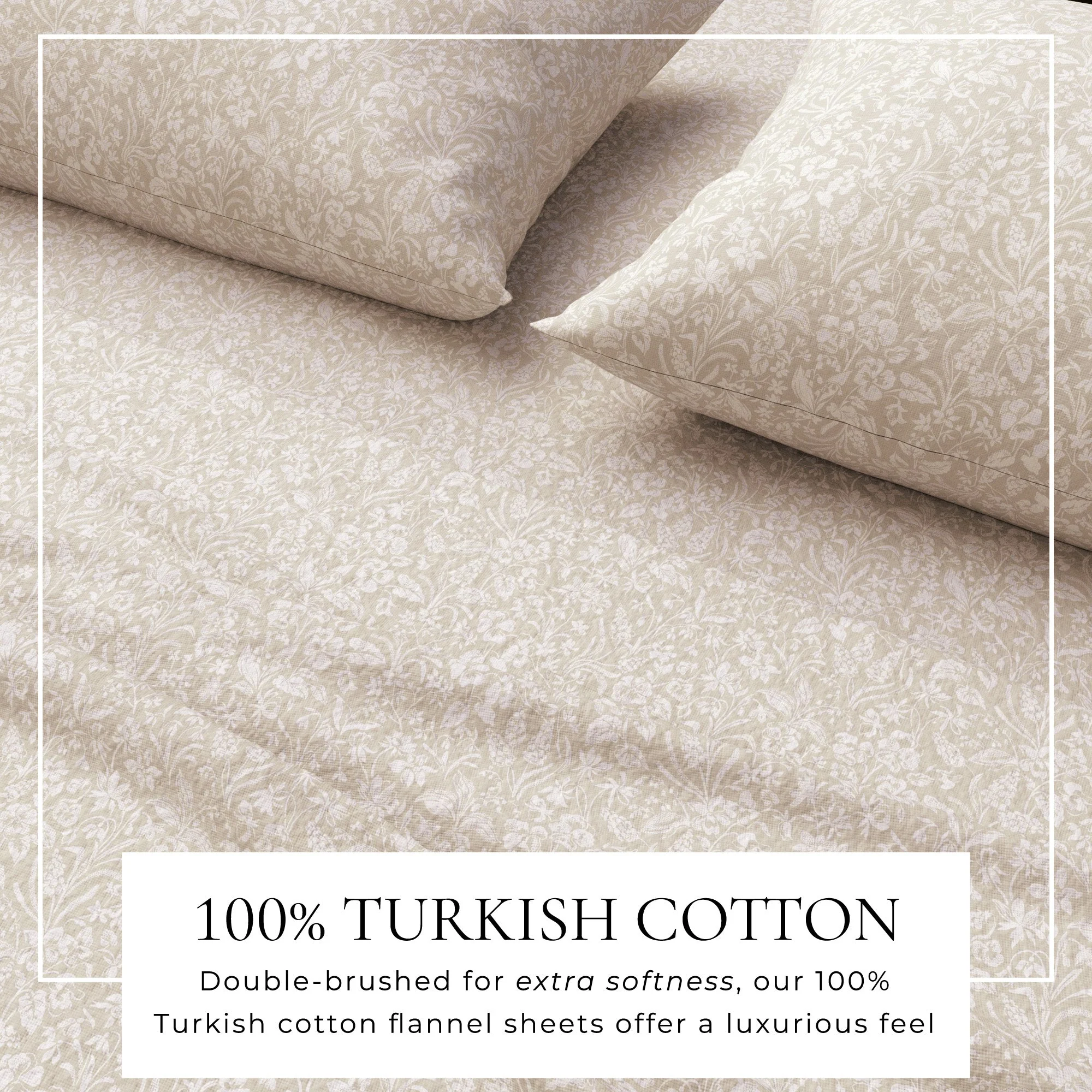 Turkish Cotton Flannel Sheet Set - Winter Floral Collection - Image 38