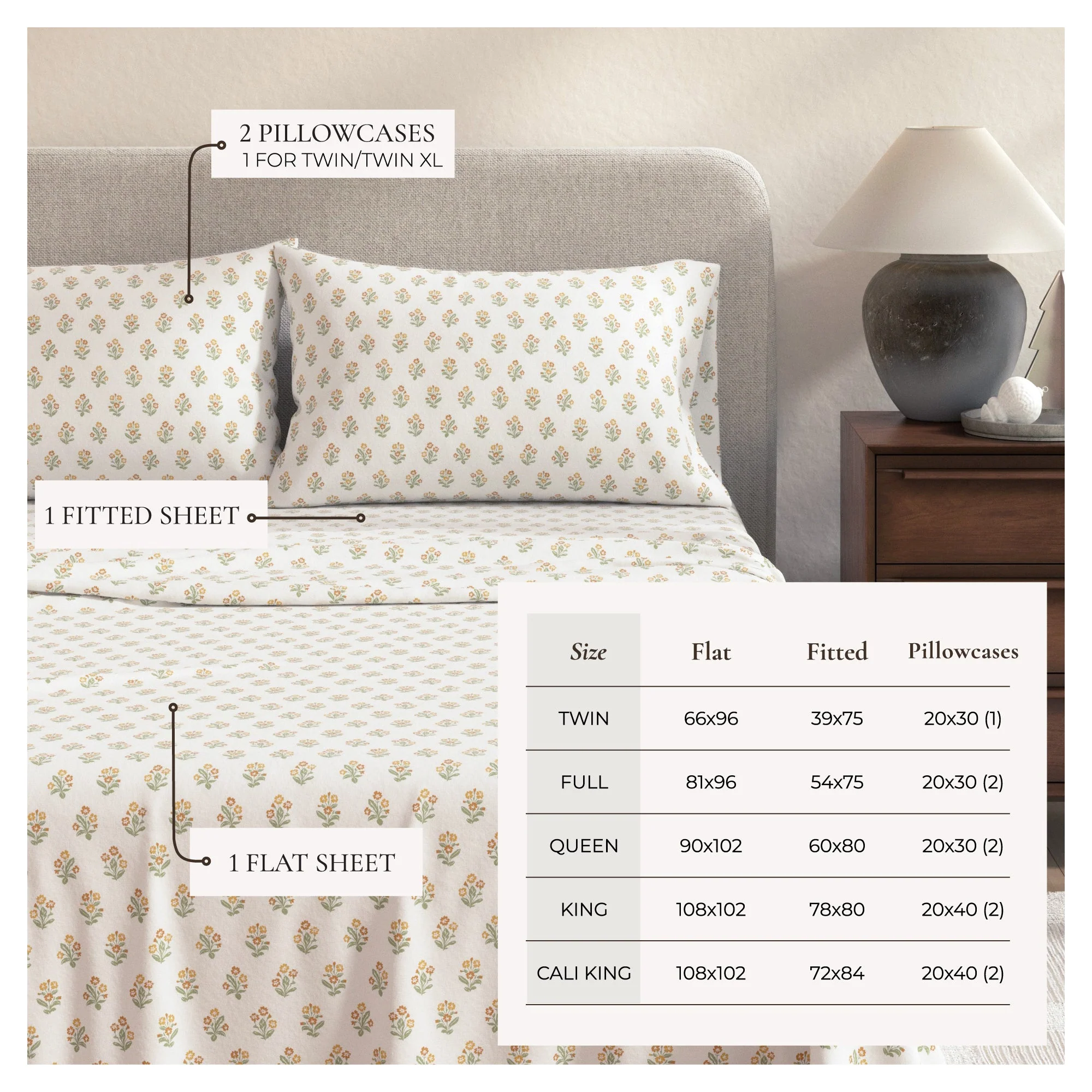 Turkish Cotton Flannel Sheet Set - Winter Floral Collection - Image 9