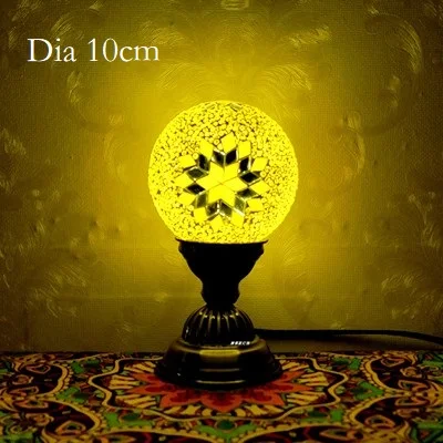 Turkish Mosaic Ball Table Lamp Handcrafted Art Deco Glass Romantic Bedside Light - Image 10