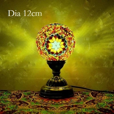 Turkish Mosaic Ball Table Lamp Handcrafted Art Deco Glass Romantic Bedside Light - Image 12