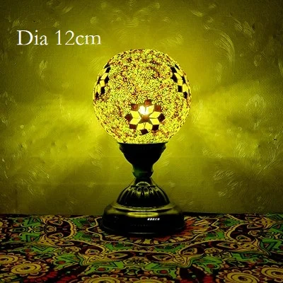 Turkish Mosaic Ball Table Lamp Handcrafted Art Deco Glass Romantic Bedside Light - Image 14