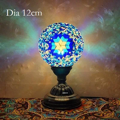 Turkish Mosaic Ball Table Lamp Handcrafted Art Deco Glass Romantic Bedside Light - Image 16