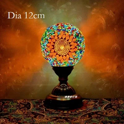 Turkish Mosaic Ball Table Lamp Handcrafted Art Deco Glass Romantic Bedside Light - Image 17