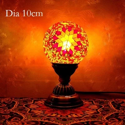 Turkish Mosaic Ball Table Lamp Handcrafted Art Deco Glass Romantic Bedside Light - Image 18