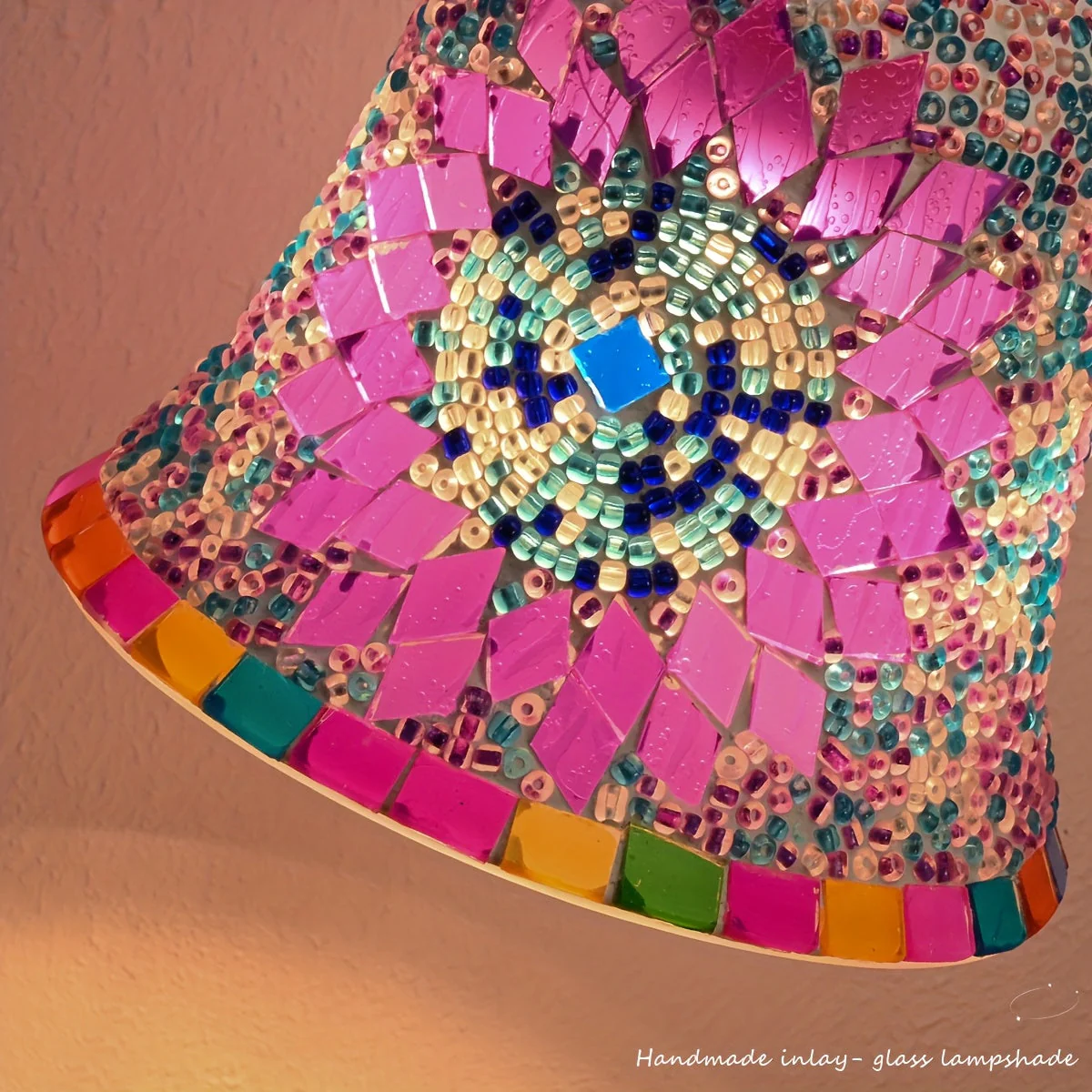 Turkish Mosaic Candle Lamp – Dimmable Glass Table Light for Bedroom & Holidays - Image 5