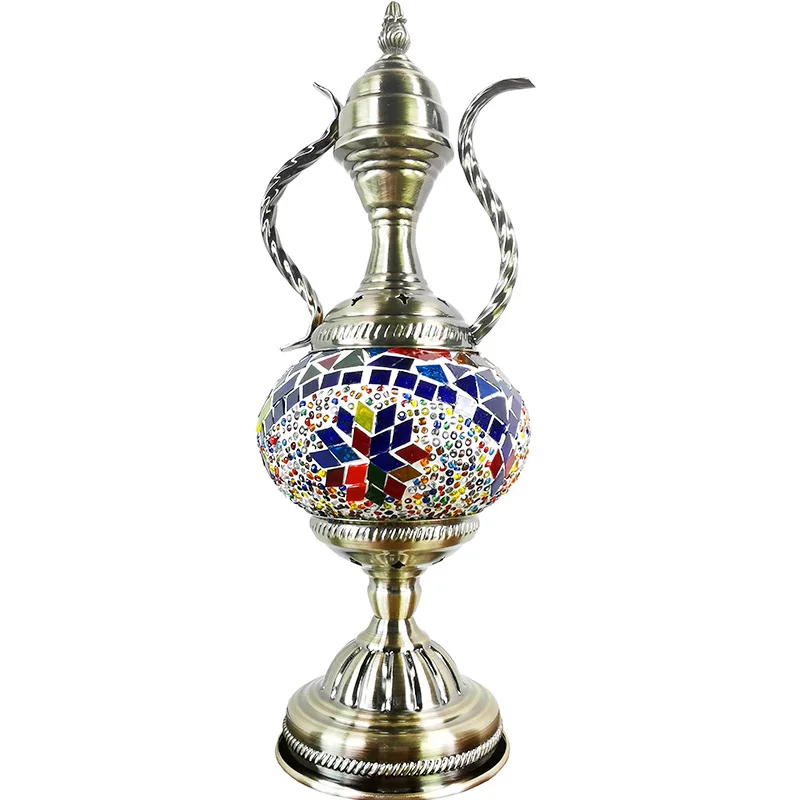 Turkish Mosaic Table Lamp Handcrafted Glass Vintage Mediterranean Romantic Bedside Light - Image 7