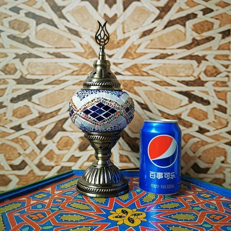 Turkish Stained Glass Table Lamp Mosaic Retro Bedside Cafe Decor Light - Image 5