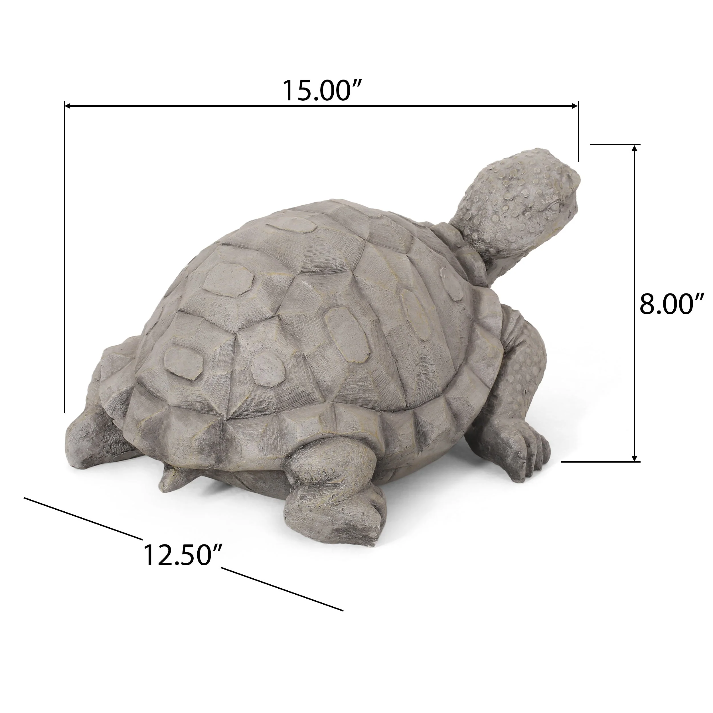 Turtle Decor Outdoor Turtle Statue in Dark Gray - Image 5