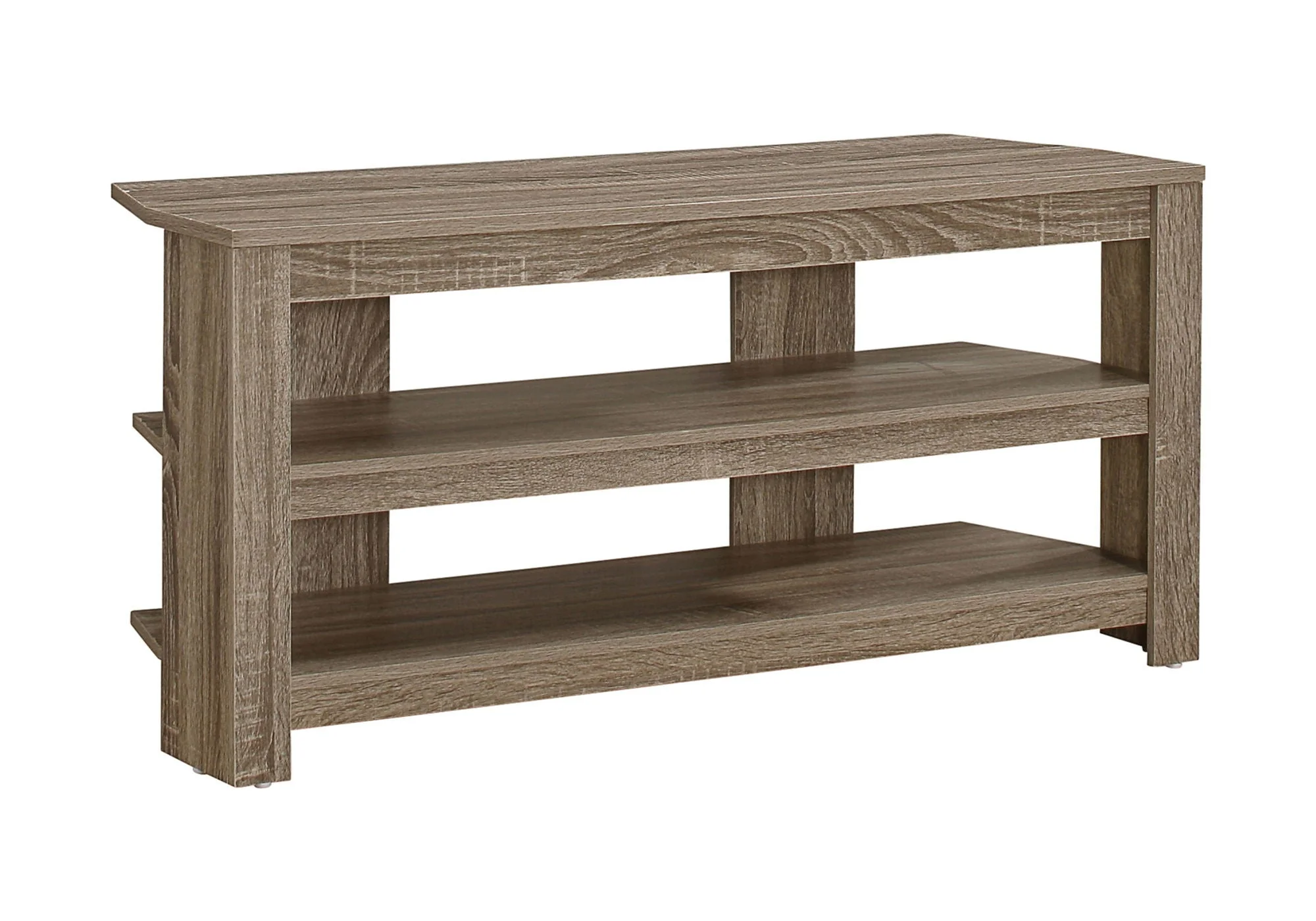 TV Stand, Console, Media Entertainment Center, 3 Storage Shelves - Image 10