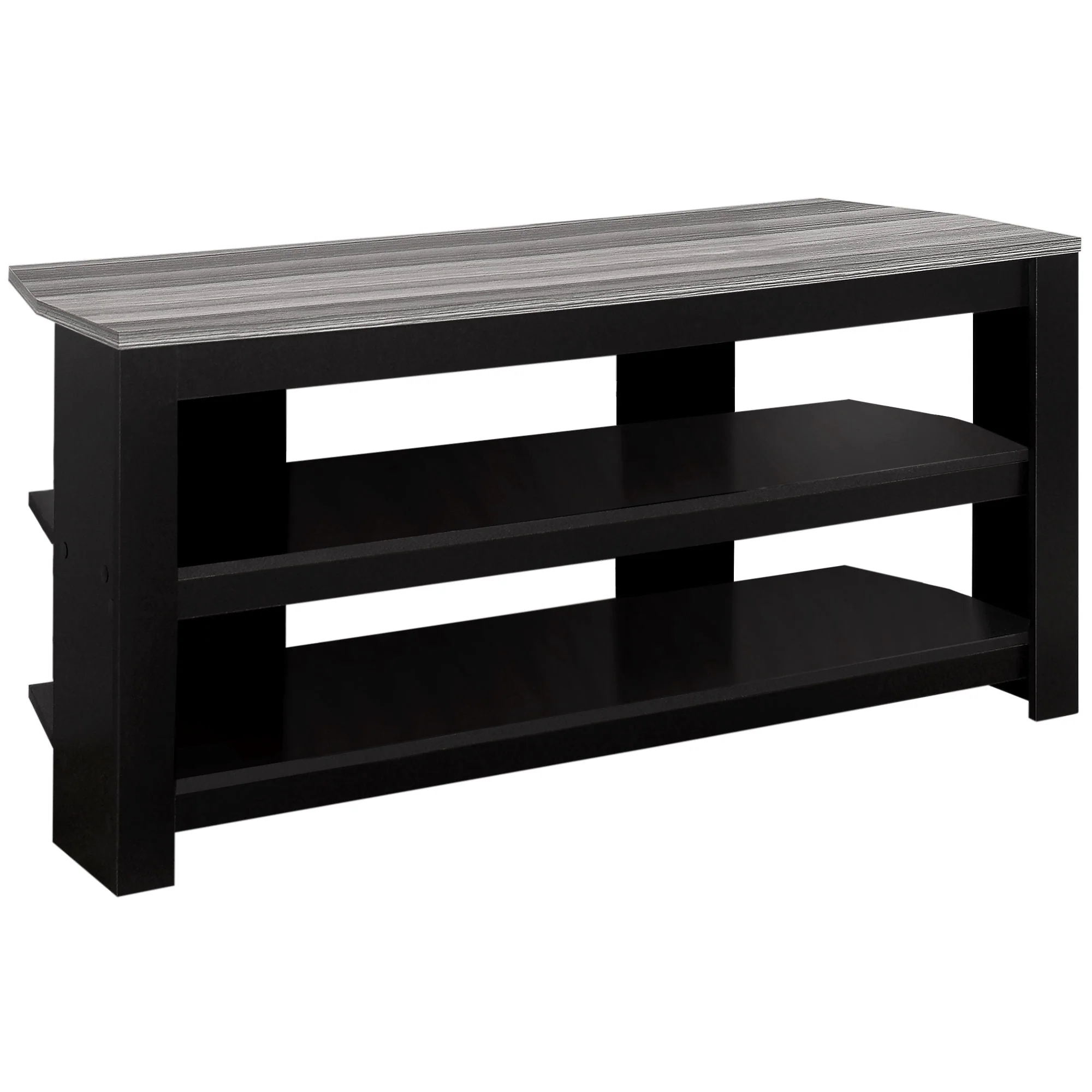 TV Stand, Console, Media Entertainment Center, 3 Storage Shelves - Image 9