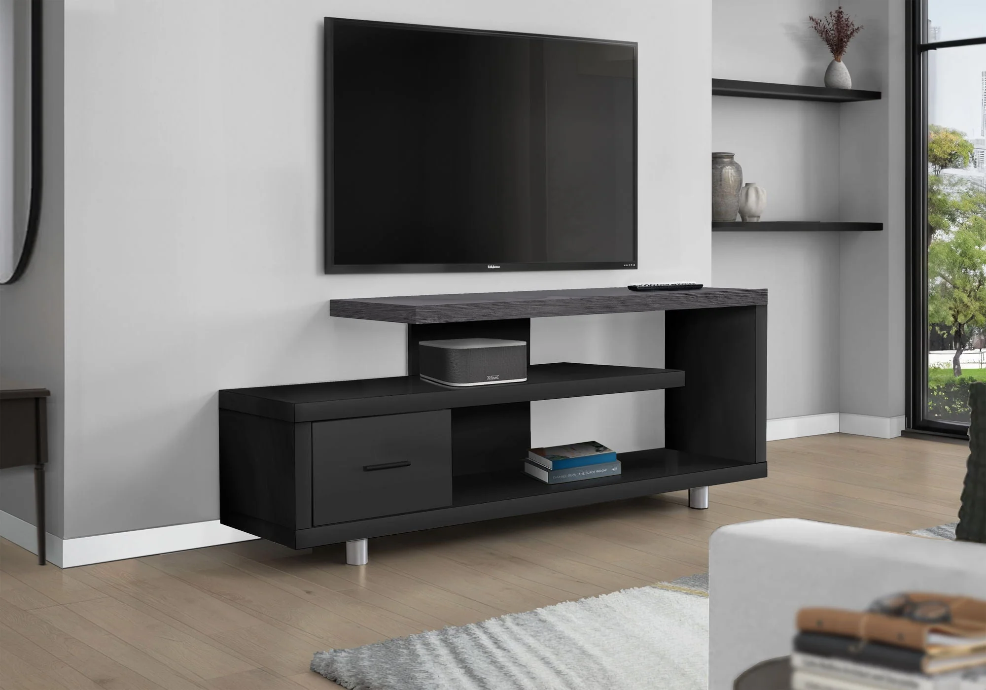 TV Stand, Console, Media Entertainment Center Storage Cabinet - Image 2
