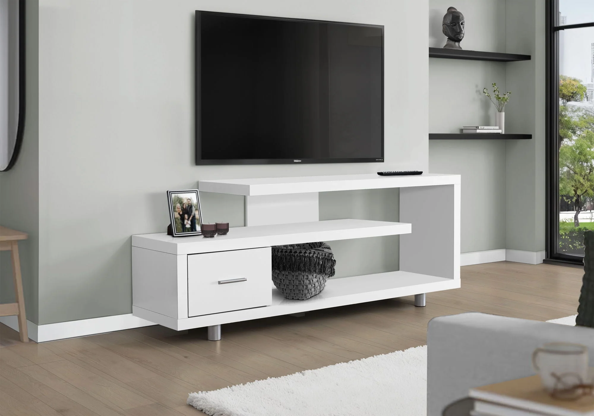 TV Stand, Console, Media Entertainment Center Storage Cabinet - Image 3