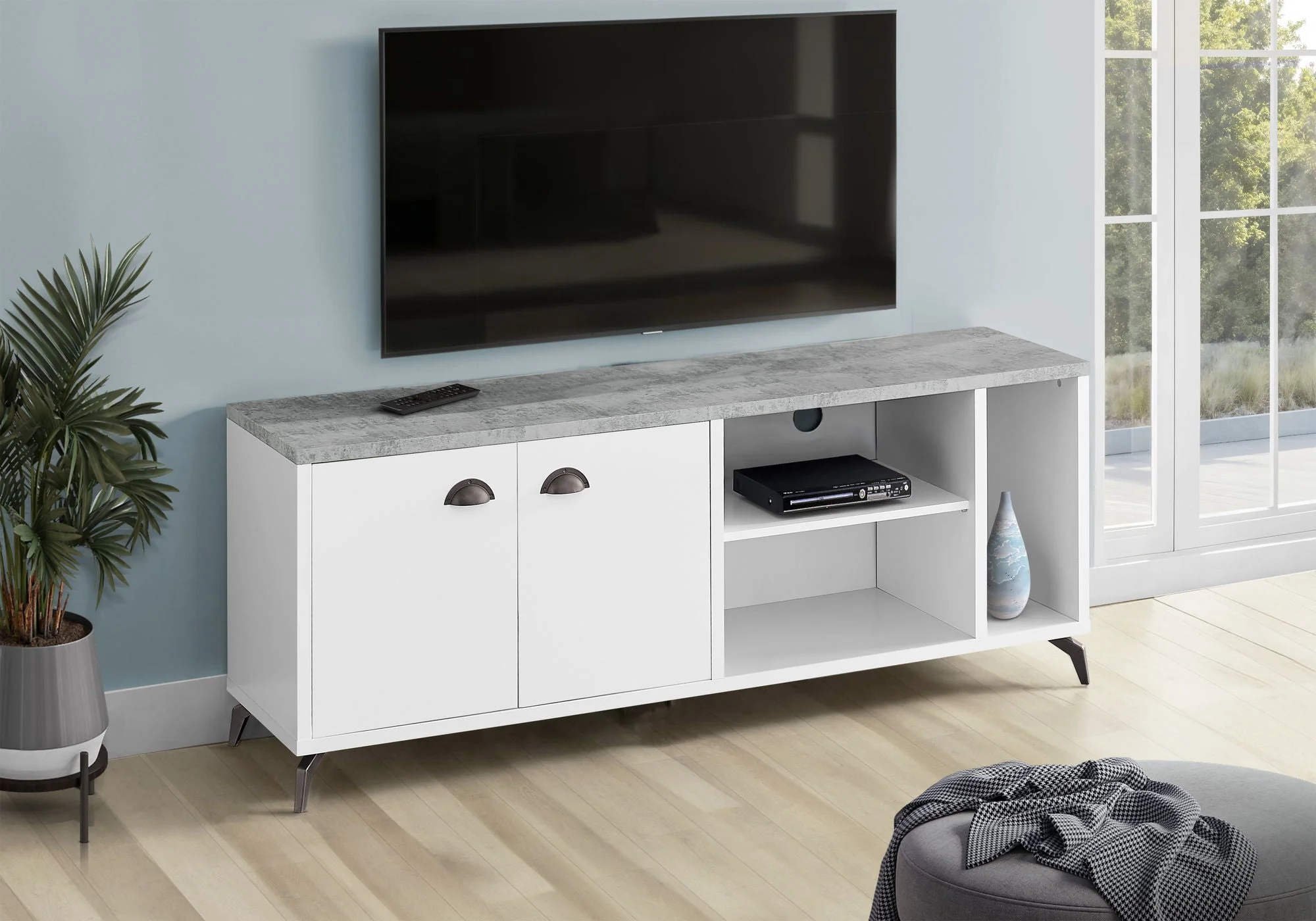 TV Stand, Console, Media Entertainment Center, Storage Cabinet, Contemporary & Modern - Image 3