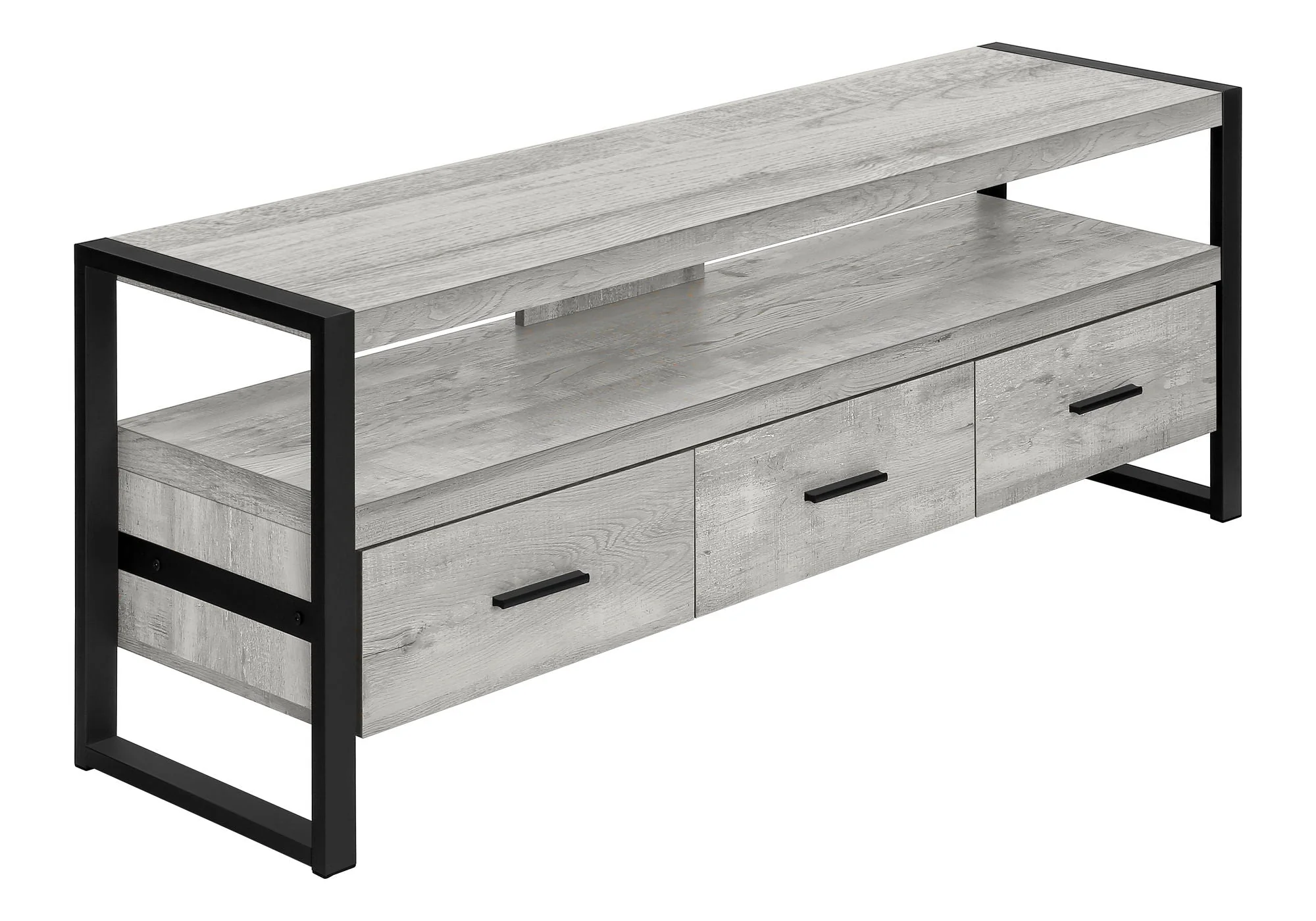 TV Stand, Console, Media Entertainment Center, Storage Drawers, Modern - Image 14