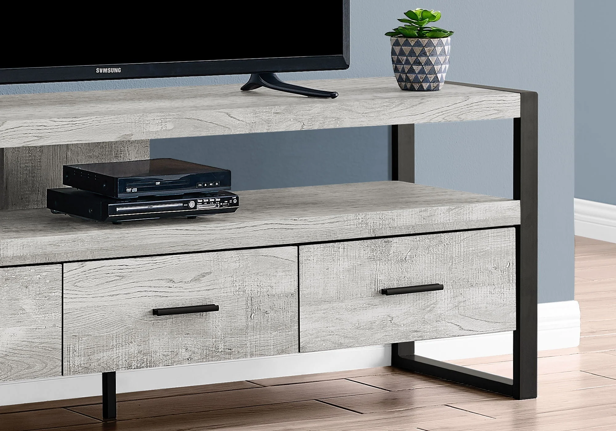 TV Stand, Console, Media Entertainment Center, Storage Drawers, Modern - Image 7