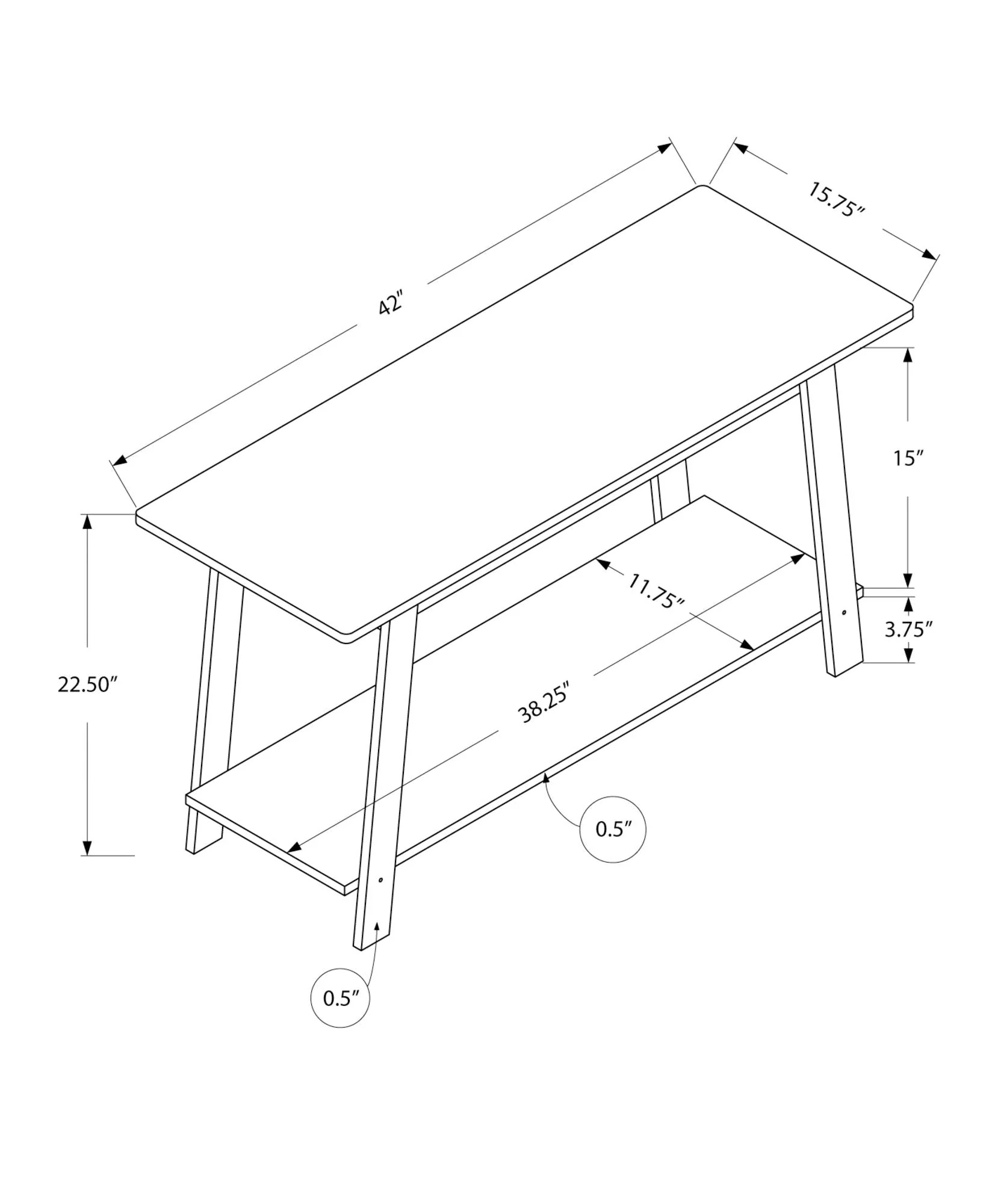 TV Stand, Console, Media Entertainment Center, Storage Shelves, Contemporary & Modern - Image 4