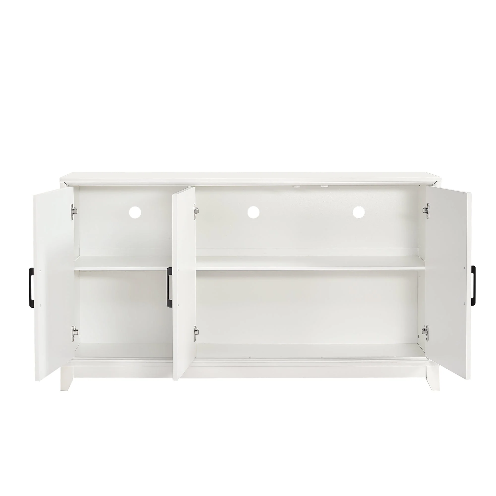 TV Stand for TVs up to 65 Inches, Modern Entertainment Center Media Console Cabinet with 2 Spacious Storage Space, Solid Wood Legs for Living room - Image 13