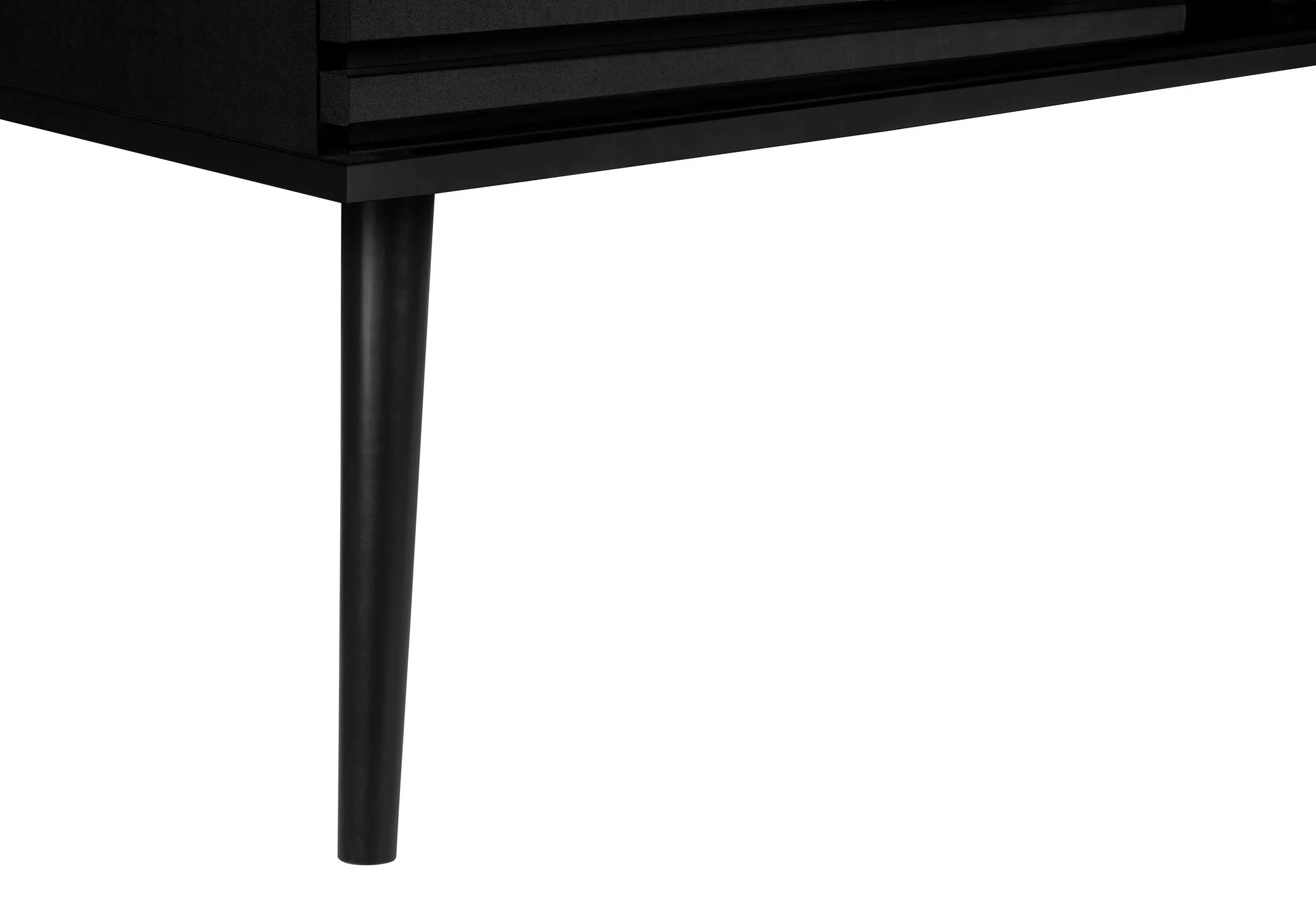 TV Stand, Media Entertainment Center, Storage Cabinet, Console, Storage Shelves, Bedroom, Living Room, Contemporary, Modern - Black - Image 2