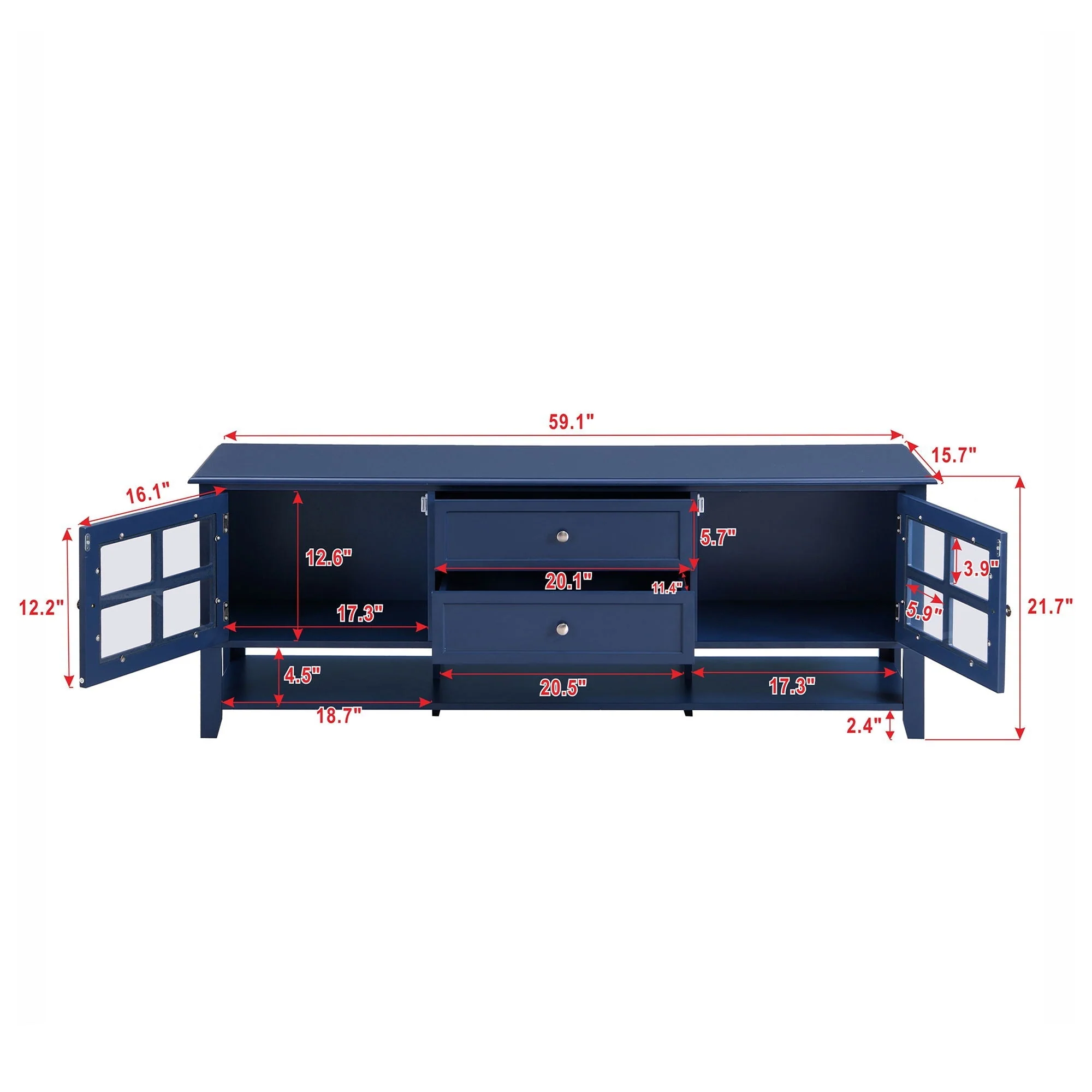 TV Stand With Dual Drawers and Hidden Storage - Image 6