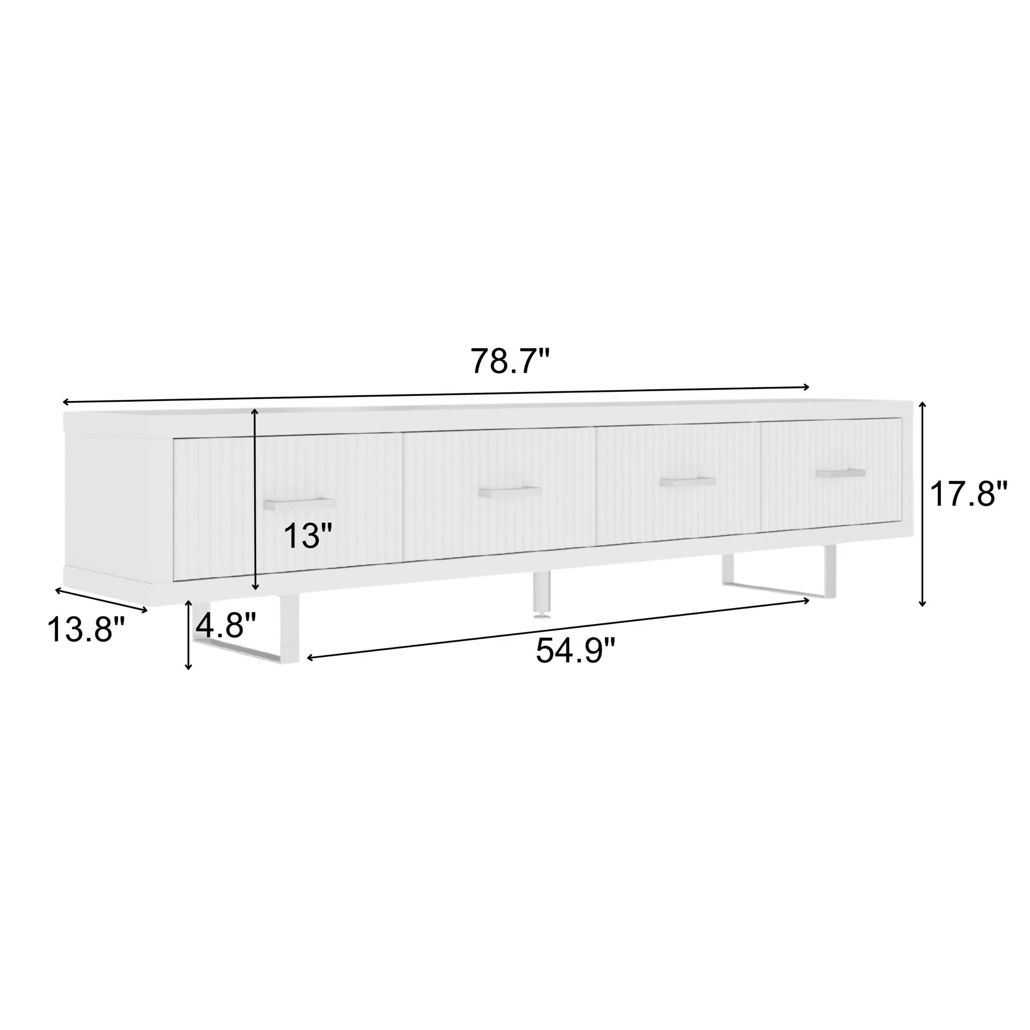 TV Stand With Slatted Drawers - Image 3