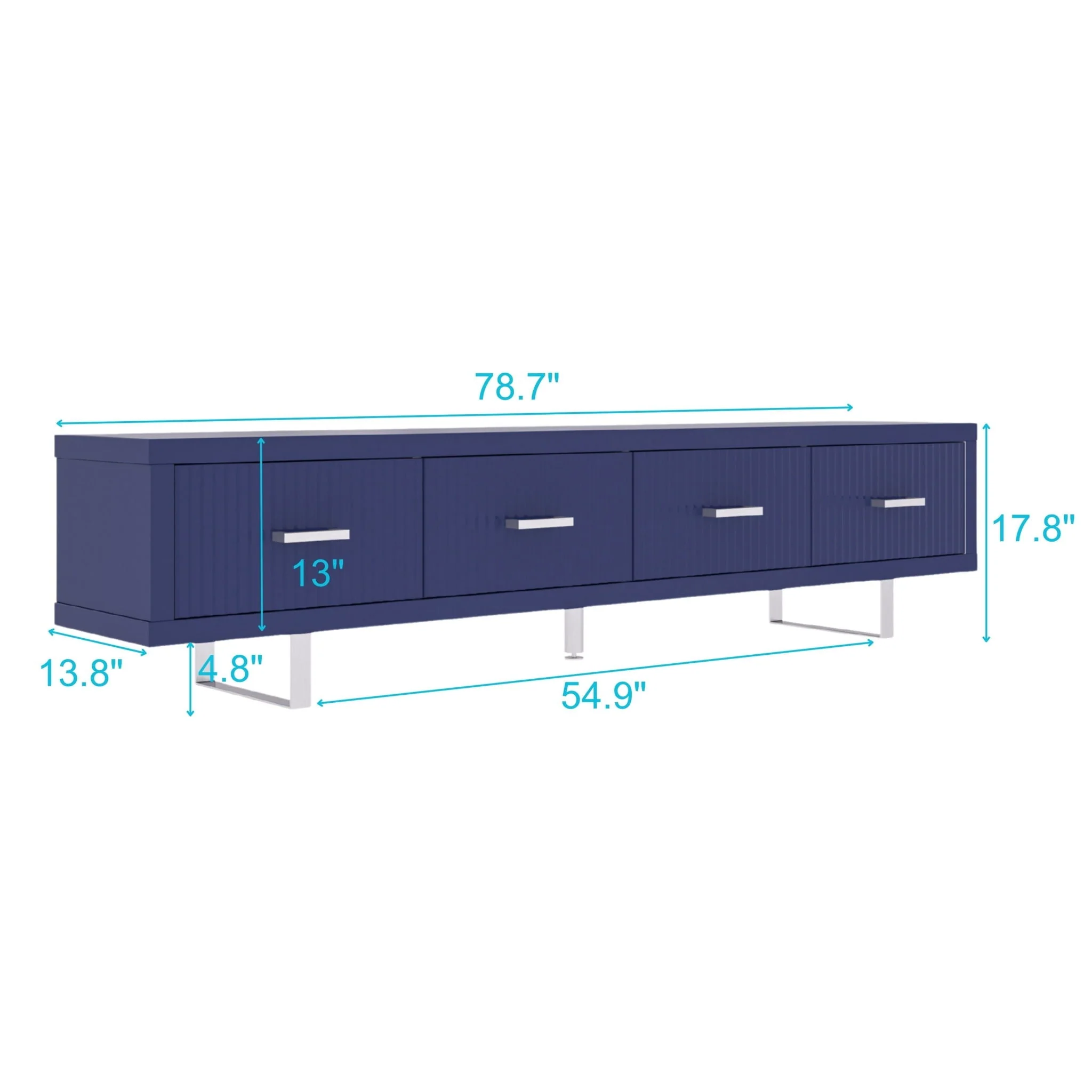 TV Stand With Slatted Drawers - Image 5