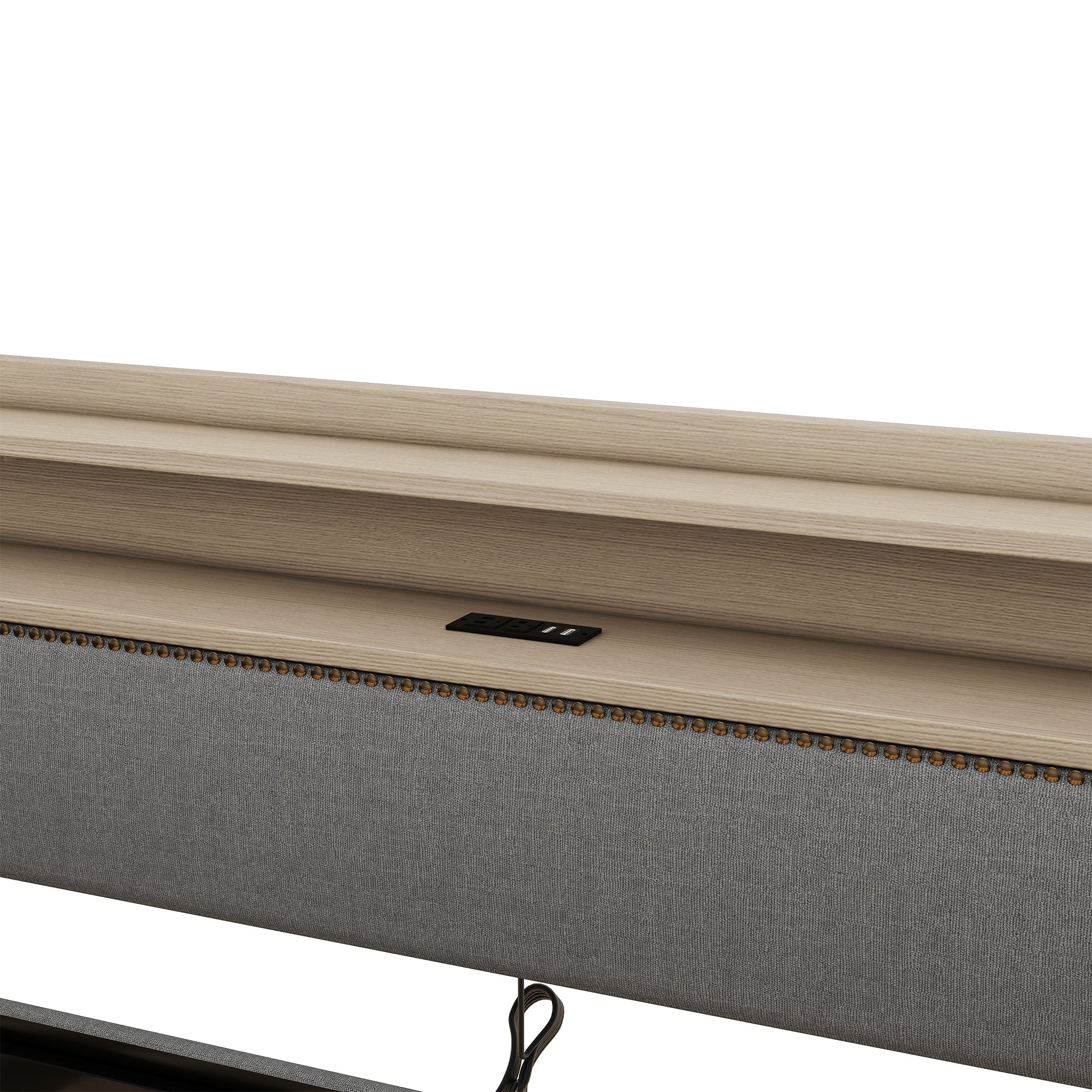 Twin Size Linen Upholstered Daybed with Storage Drawers and LED Lights - Image 17