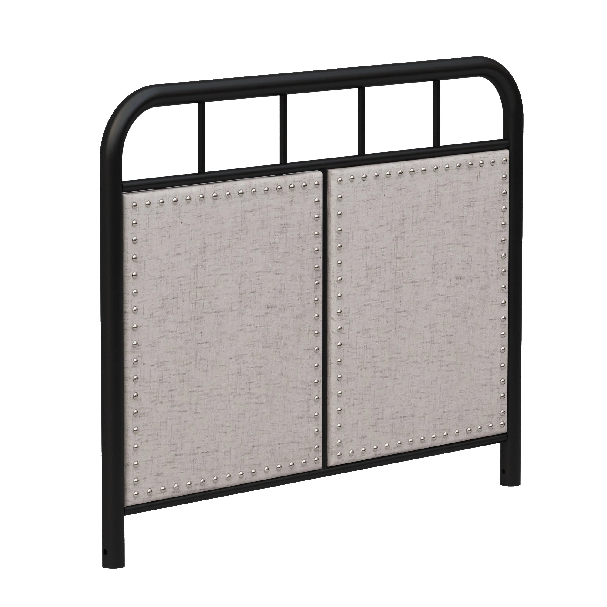 Twin Size Linen Upholstered Platform Metal Bed Frame with Fabric Headboard and Footboard - Image 9