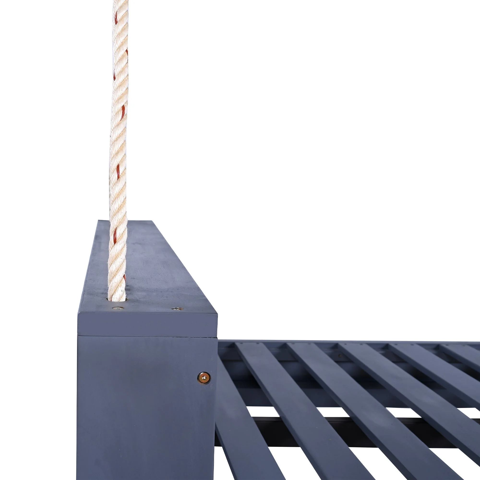 Twin Size Porch Swing Bed Seating Gray - Image 14