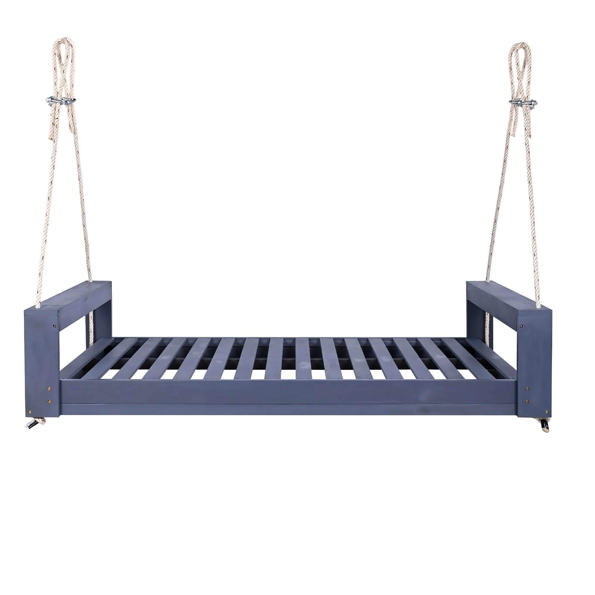 Twin Size Porch Swing Bed Seating Gray - Image 9