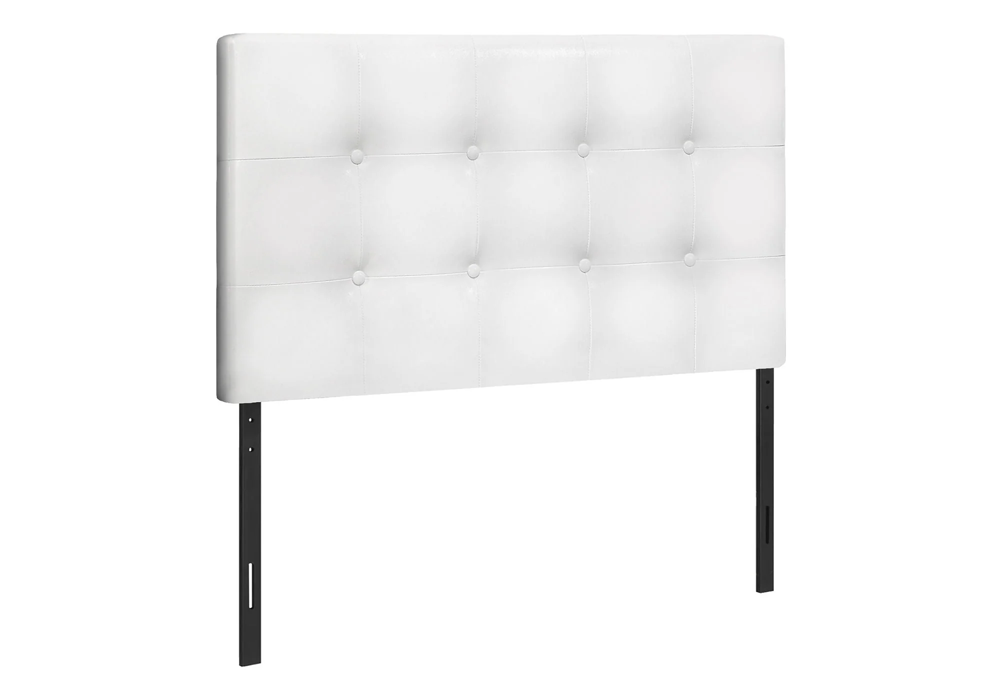 Twin Size Upholstered Bed Headboard - White, Transitional Style - Image 2