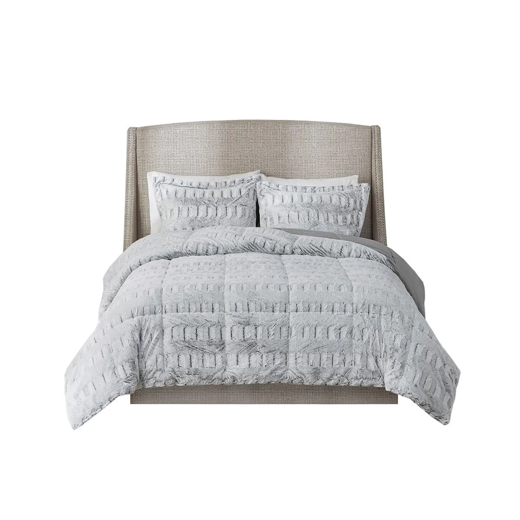 Twin/Twin XL Back Print Long Fur Comforter Mini Set - Image 9