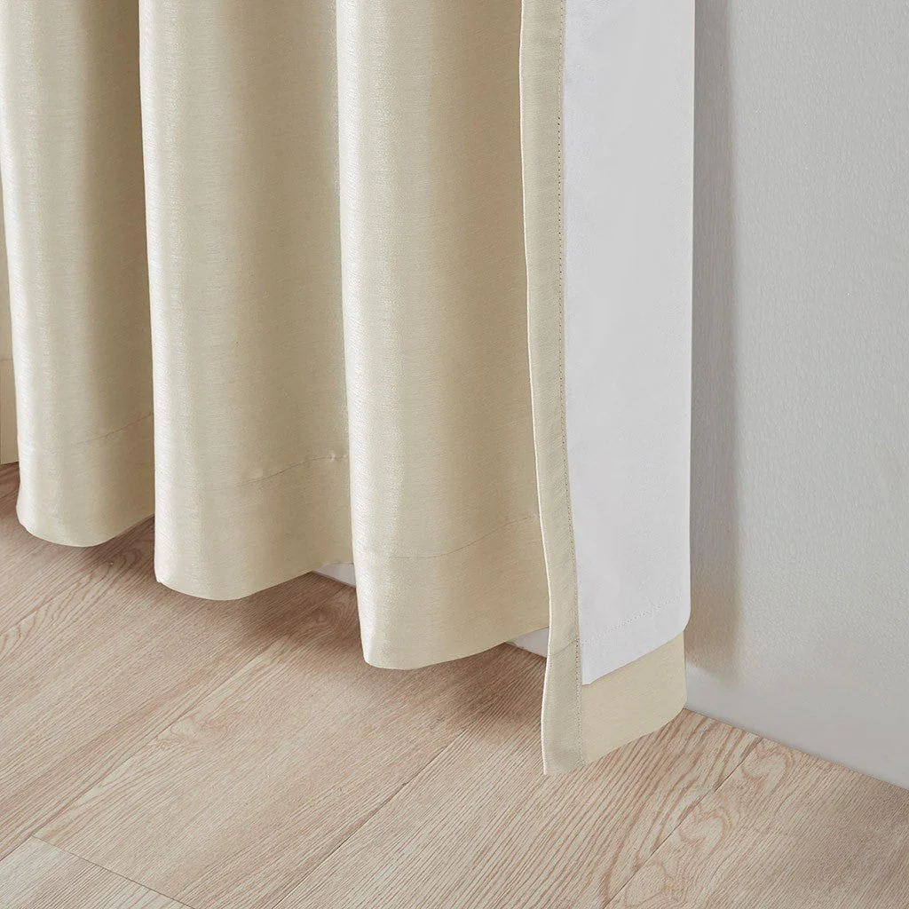 Twist Tab Total Blackout Window Curtain Panel Champagne 50x84 - Image 10